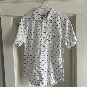 Goodfellow button down NWT short sleeve White Sunshine medium